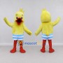 Custom Yellow and Blue Duck Character in Striped Shorts Mascot Costume Adult Full Body Suit for Summer Events
