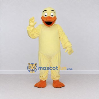 Custom Yellow and Orange Duck Character Mascot Costume Adult Full Body Suit for School Events