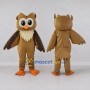 Custom Tan and Brown Owl Character Mascot Costume Adult Full Body Suit for School Events