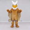 Custom Tan and White Griffin Character Mascot Costume Adult Full Body Suit for Theme Parties Custom Tan and White Griffin Character Mascot Costume Adult Full Body Suit for Theme Parties