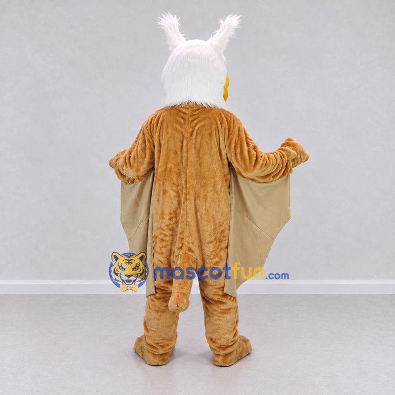 Custom Tan and White Griffin Character Mascot Costume Adult Full Body Suit for Theme Parties Custom Tan and White Griffin Character Mascot Costume Adult Full Body Suit for Theme Parties