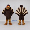Custom Brown and Cream Turkey Character Mascot Costume Adult Full Body Suit for Farm Events
