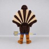 Custom Brown and Cream Turkey Character Mascot Costume Adult Full Body Suit for Farm Events