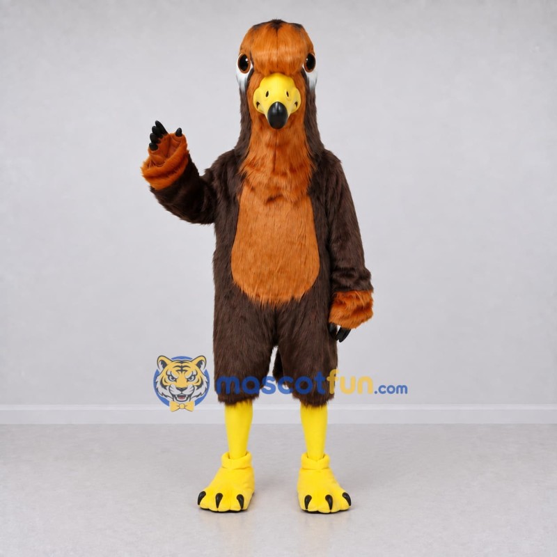 Custom Brown and Orange Bird Character Mascot Costume Adult Full Body Suit for Wildlife Events Custom Brown and Orange Bird Character Mascot Costume Adult Full Body Suit for Wildlife Events