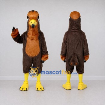 Custom Brown and Orange Bird Character Mascot Costume Adult Full Body Suit for Wildlife Events