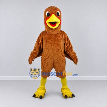 Custom Brown and Yellow Turkey Character Mascot Costume Adult Full Body Suit for Farm Events Custom Brown and Yellow Turkey Character Mascot Costume Adult Full Body Suit for Farm Events