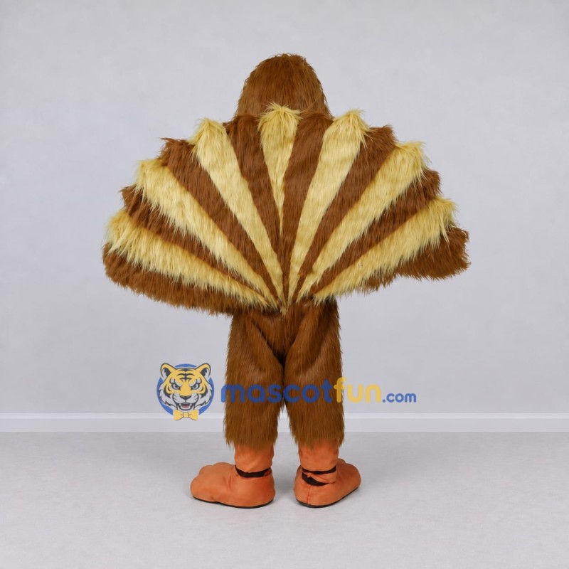 Custom Brown and Cream Turkey Character Mascot Costume Adult Full Body Suit for Farm Events Custom Brown and Cream Turkey Character Mascot Costume Adult Full Body Suit for Farm Events