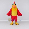 Custom Red and Yellow Rooster Character Mascot Costume Adult Full Body Suit for Farm Events