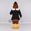 Custom Brown and Black Turkey Character in a Pilgrim Outfit Mascot Costume Adult Full Body Suit for Community Events Custom Brown and Black Turkey Character in a Pilgrim Outfit Mascot Costume Adult Full Body Suit for Community Events