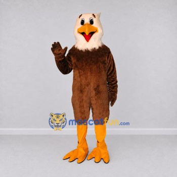 Custom Brown and White Eagle Character Mascot Costume Adult Full Body Suit for Sports Events