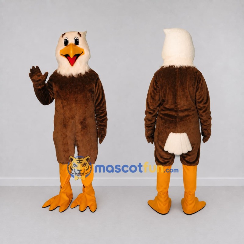 Custom Brown and White Eagle Character Mascot Costume Adult Full Body Suit for Sports Events Custom Brown and White Eagle Character Mascot Costume Adult Full Body Suit for Sports Events