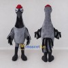 Custom Gray and Black Bird Character with a Red Hat Mascot Costume Adult Full Body Suit for Theme Parties