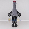 Custom Gray and Black Bird Character with a Red Hat Mascot Costume Adult Full Body Suit for Theme Parties