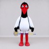 Custom Black and White Stork Character Mascot Costume Adult Full Body Suit for Wildlife Events Custom Black and White Stork Character Mascot Costume Adult Full Body Suit for Wildlife Events