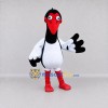 Custom Black and White Stork Character Mascot Costume Adult Full Body Suit for Wildlife Events