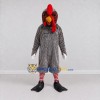 Custom Gray and Red Rooster Character Mascot Costume Adult Full Body Suit for Farm Events Custom Gray and Red Rooster Character Mascot Costume Adult Full Body Suit for Farm Events