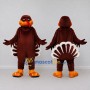 Custom Brown and Orange Turkey Character Mascot Costume Adult Full Body Suit for Farm Events
