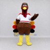 Custom Brown and White Turkey Character in a Jersey Mascot Costume Adult Full Body Suit for Sports Events Custom Brown and White Turkey Character in a Jersey Mascot Costume Adult Full Body Suit for Sports Events