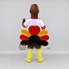 Custom Brown and White Turkey Character in a Jersey Mascot Costume Adult Full Body Suit for Sports Events Custom Brown and White Turkey Character in a Jersey Mascot Costume Adult Full Body Suit for Sports Events