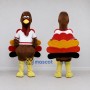 Custom Brown and White Turkey Character in a Jersey Mascot Costume Adult Full Body Suit for Sports Events