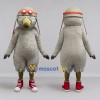 Custom Gray and Cream Aviator Bird Character Mascot Costume Adult Full Body Suit for Theme Parties Custom Gray and Cream Aviator Bird Character Mascot Costume Adult Full Body Suit for Theme Parties