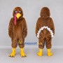 Custom Brown and Pink Turkey Character Mascot Costume Adult Full Body Suit for Farm Events