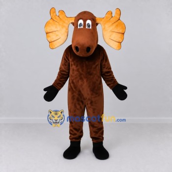 Custom Brown and Tan Moose Character Mascot Costume Adult Full Body Suit for Wildlife Events