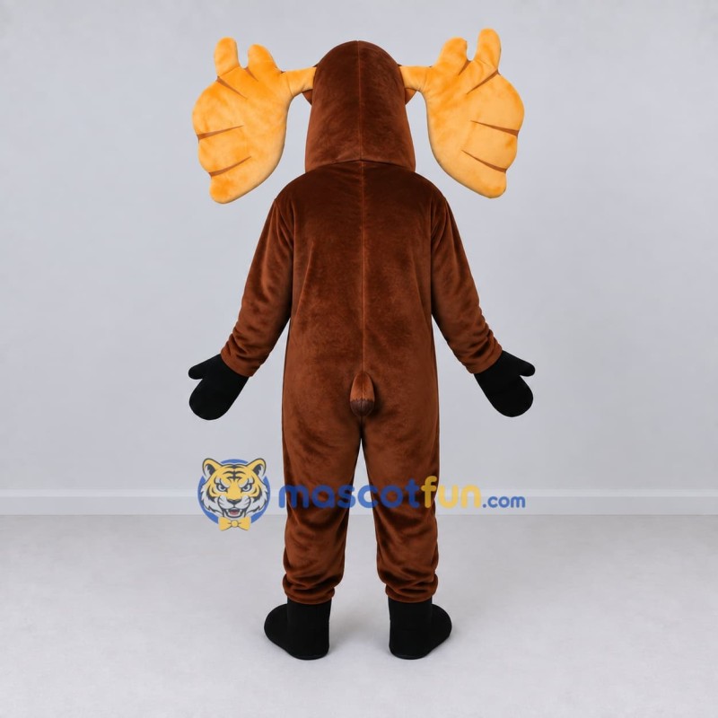 Custom Brown and Tan Moose Character Mascot Costume Adult Full Body Suit for Wildlife Events Custom Brown and Tan Moose Character Mascot Costume Adult Full Body Suit for Wildlife Events