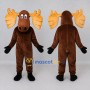 Custom Brown and Tan Moose Character Mascot Costume Adult Full Body Suit for Wildlife Events