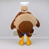 Custom Brown and Red Turkey Chef Character Mascot Costume Adult Full Body Suit for Food Festivals Custom Brown and Red Turkey Chef Character Mascot Costume Adult Full Body Suit for Food Festivals
