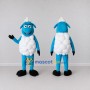Custom Blue and White Sheep Character Mascot Costume Adult Full Body Suit for Farm Events