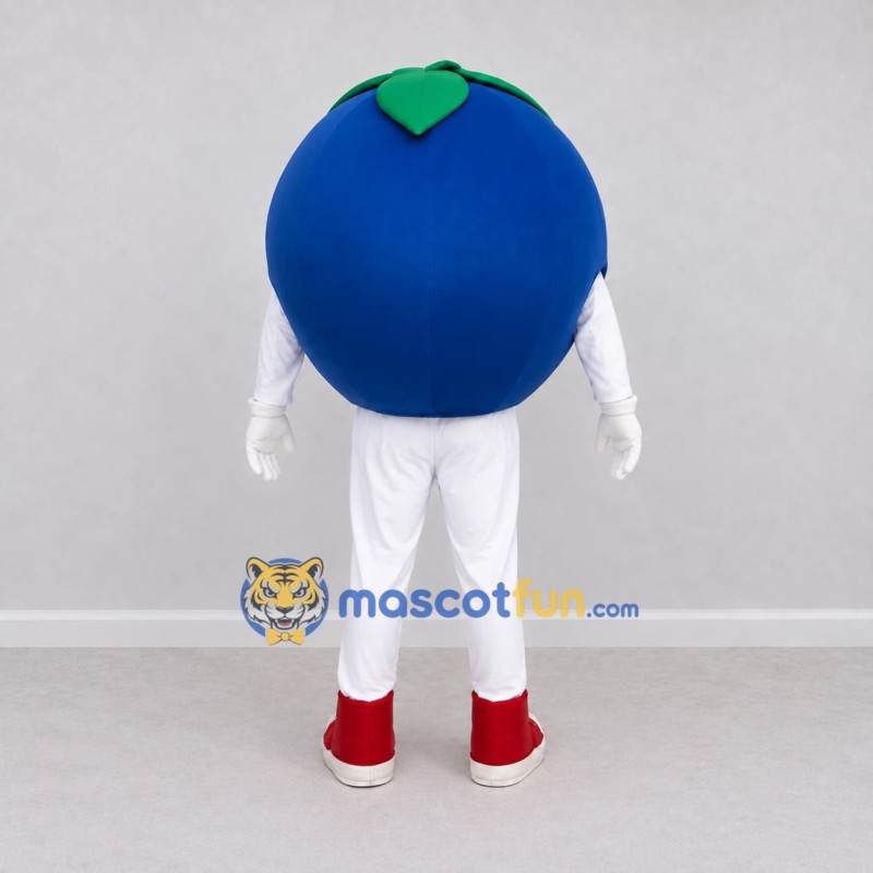 Custom Blue and Green Blueberry Character Mascot Costume Adult Full Body Suit for Food Festivals Custom Blue and Green Blueberry Character Mascot Costume Adult Full Body Suit for Food Festivals