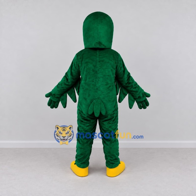 Custom Green and White Bird Character Mascot Costume Adult Full Body Suit for School Events Custom Green and White Bird Character Mascot Costume Adult Full Body Suit for School Events