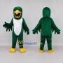 Custom Green and White Bird Character Mascot Costume Adult Full Body Suit for School Events