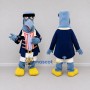 Custom Blue and Navy Long-Nosed Character in a Coat Mascot Costume Adult Full Body Suit for Theme Parties