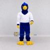 Custom Blue and White Bird Character in Sportswear Mascot Costume Adult Full Body Suit for Sports Events Custom Blue and White Bird Character in Sportswear Mascot Costume Adult Full Body Suit for Sports Events