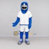 Custom Blue and White Bird Character in Sportswear Mascot Costume Adult Full Body Suit for Sports Events Custom Blue and White Bird Character in Sportswear Mascot Costume Adult Full Body Suit for Sports Events