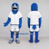 Custom Blue and White Bird Character in Sportswear Mascot Costume Adult Full Body Suit for Sports Events Custom Blue and White Bird Character in Sportswear Mascot Costume Adult Full Body Suit for Sports Events