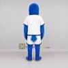 Custom Blue and White Bird Character in Sportswear Mascot Costume Adult Full Body Suit for Sports Events Custom Blue and White Bird Character in Sportswear Mascot Costume Adult Full Body Suit for Sports Events
