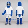 Custom Blue and White Bird Character in Sportswear Mascot Costume Adult Full Body Suit for Sports Events