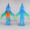 Custom Blue and Orange Pterosaur Character Mascot Costume Adult Full Body Suit for Dinosaur Events Custom Blue and Orange Pterosaur Character Mascot Costume Adult Full Body Suit for Dinosaur Events