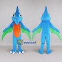 Custom Blue and Orange Pterosaur Character Mascot Costume Adult Full Body Suit for Dinosaur Events