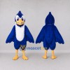 Custom Blue and White Toothy Bird Character Mascot Costume Adult Full Body Suit for Theme Parties Custom Blue and White Toothy Bird Character Mascot Costume Adult Full Body Suit for Theme Parties