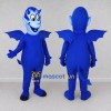 Custom Blue and White Winged Dragon Character Mascot Costume Adult Full Body Suit for Theme Parties Custom Blue and White Winged Dragon Character Mascot Costume Adult Full Body Suit for Theme Parties