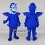 Custom Blue and White Winged Dragon Character Mascot Costume Adult Full Body Suit for Theme Parties