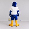 Custom Blue and White Eagle Character in a T-Shirt Mascot Costume Adult Full Body Suit for Sports Events Custom Blue and White Eagle Character in a T-Shirt Mascot Costume Adult Full Body Suit for Sports Events
