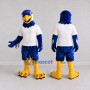 Custom Blue and White Eagle Character in a T-Shirt Mascot Costume Adult Full Body Suit for Sports Events