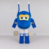Custom Blue and White Antenna Robot Character Mascot Costume Adult Full Body Suit for Theme Parties Custom Blue and White Antenna Robot Character Mascot Costume Adult Full Body Suit for Theme Parties