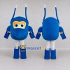 Custom Blue and White Antenna Robot Character Mascot Costume Adult Full Body Suit for Theme Parties Custom Blue and White Antenna Robot Character Mascot Costume Adult Full Body Suit for Theme Parties