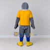 Custom Gray and Yellow Bird Character in a T-Shirt Mascot Costume Adult Full Body Suit for Sports Events Custom Gray and Yellow Bird Character in a T-Shirt Mascot Costume Adult Full Body Suit for Sports Events